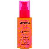 amika superfruit star lightweight hair styling + heat defense oil | heat protection, strengthen + reduce breakage, smooth frizz, add glossy shine | for all hair types
