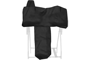 Epicover Oxford Fabric Western Saddle Cover, Waterproof Protective Cover with 6 Elastic Straps, Sturdy Scratch-Proof Case for Most Full-Size Western Saddles