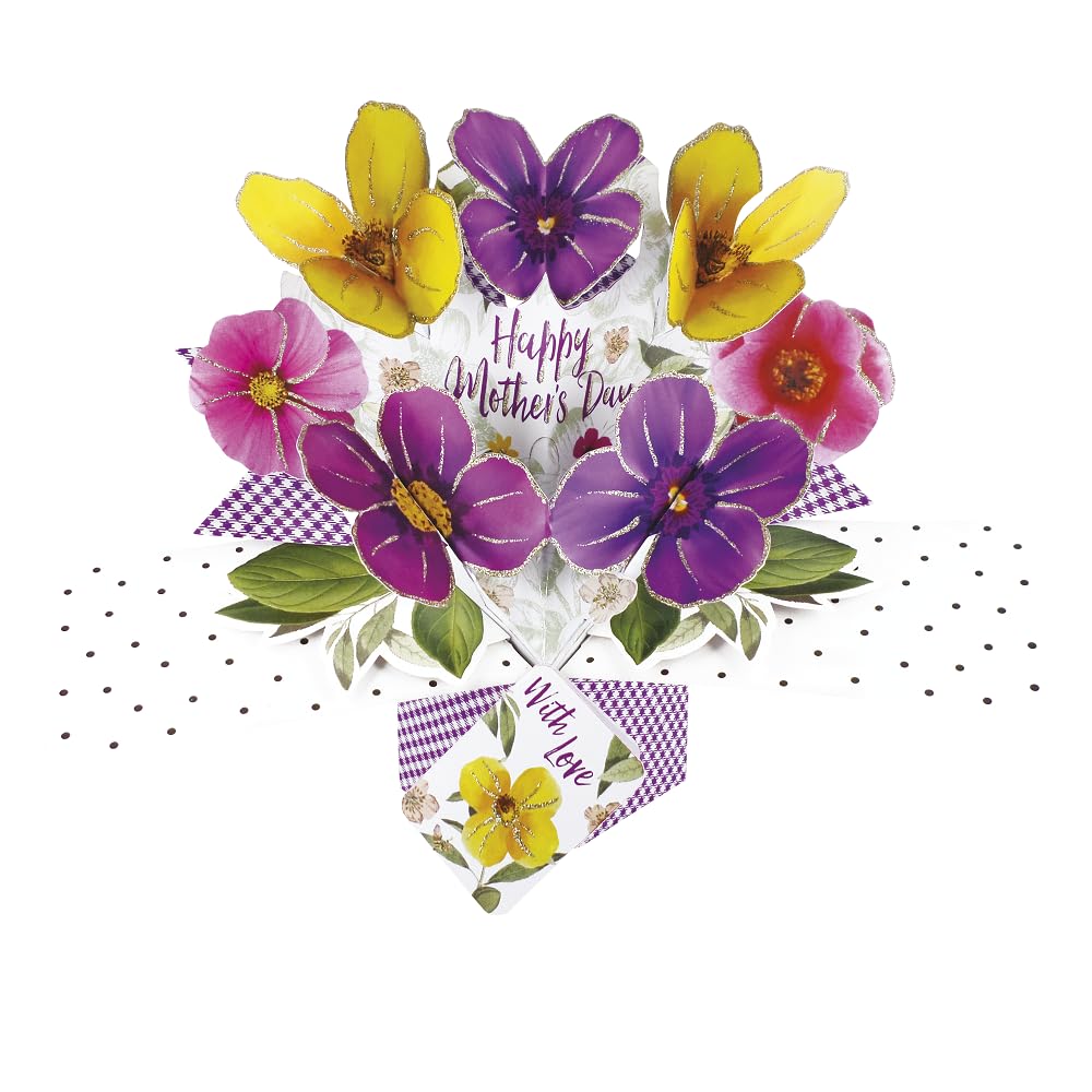 Mother's Day Pansies Pop-Up Greeting Card Second Nature 3D Pop Up Cards — image 1