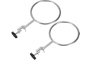 M METERXITY 2-Pack Laboratory Retort Support Ring Clamp 90mm OD Stainless Steel Closed Extension Ring Flask Clamp Burette Sta