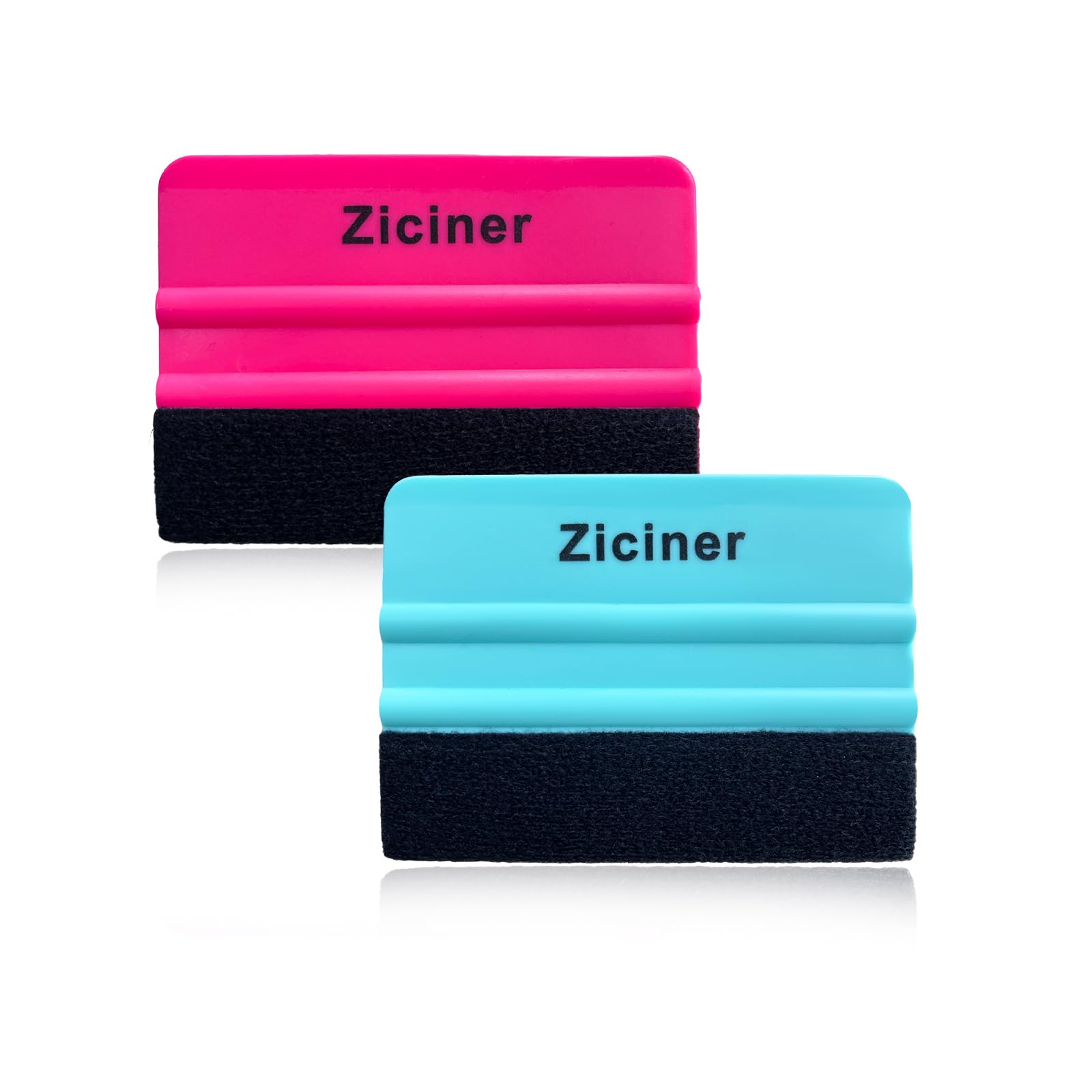 Photo 1 of Ziciner 2 PCS Car Wrapping Tool Kits, Felt Squeegee Vinyl Scraper Tool, Vinyl Wrap Squeegee Applicator Tool for Window Tint, Wallpaper, Decal Sticker, Universal Car Accessories (Sky Blue+Rose Red)
