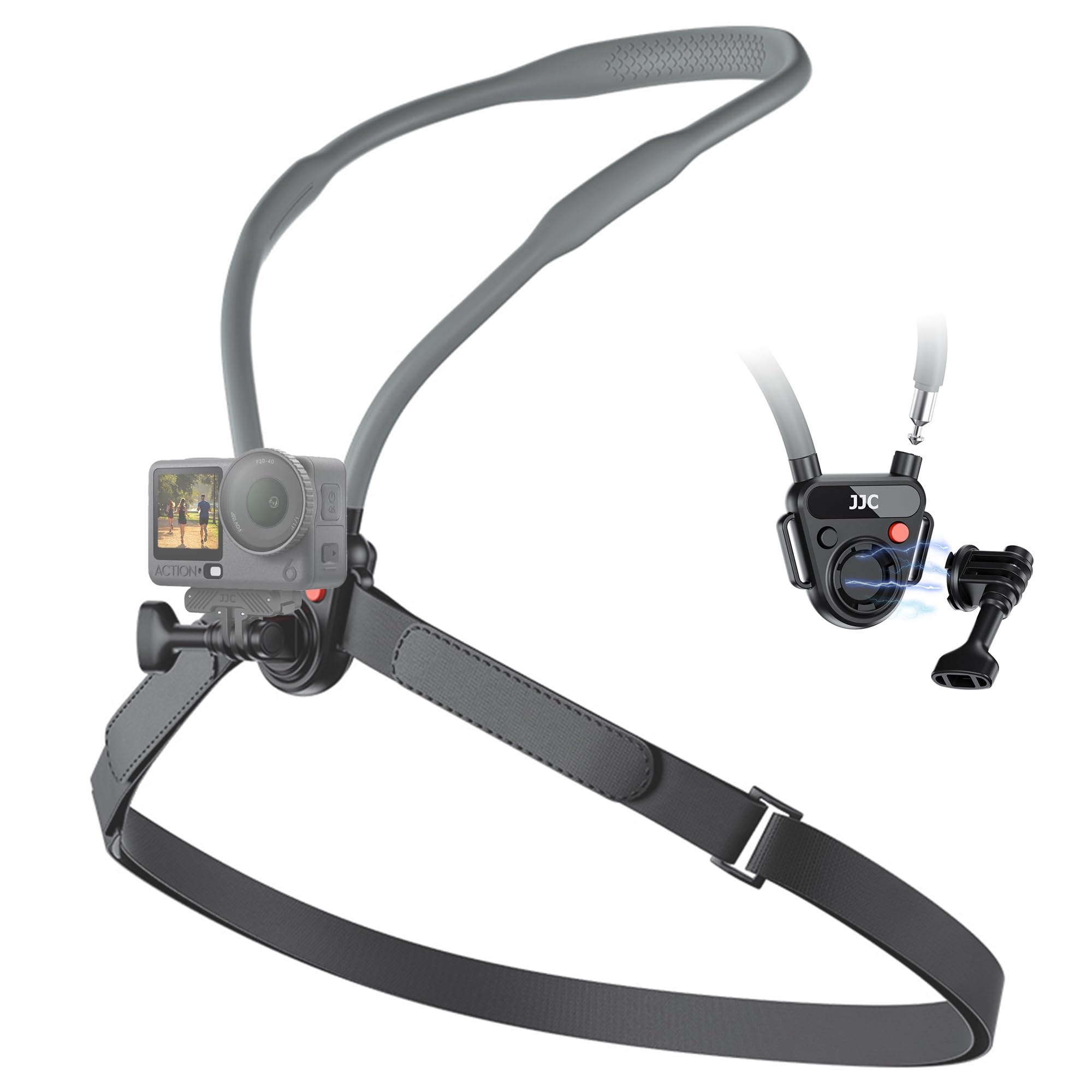 JJC Action Cam Halsband für DJI Osmo Action 6 5 Pro 4 3 mit Brustgurt