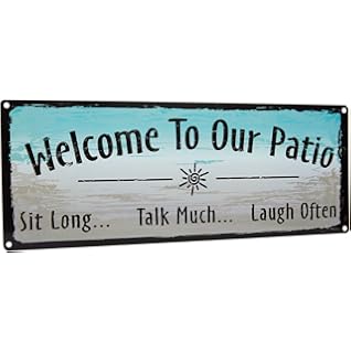 Amazon Com Homebody Accents Welcome To Our Patio Metal Sign