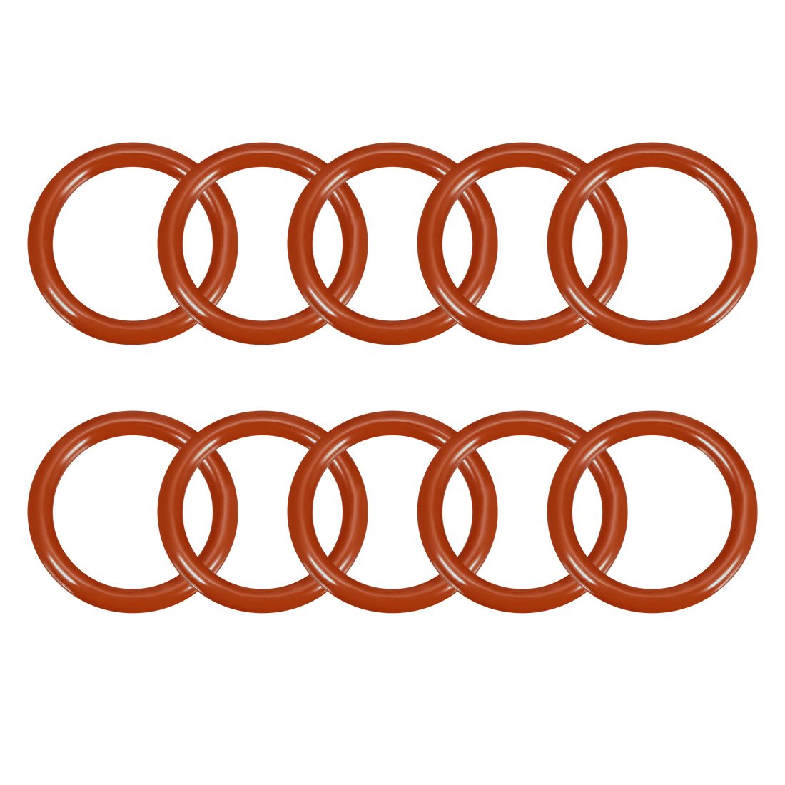 sourcingmap Silicone O-Ring, 29mm OD, 22mm ID, 3.5mm Width, VMQ Seal Rings Gasket, Red, Pack of 10