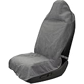 Ohleats Car Towel Seat Cover, Waterproof Auto Seat Cover for Running, Swimming, Gym, Washable Non-Slip Car Seat Protector Fit for Sedans, Trucks, SUVs, Universal Car Accessories (Gray)