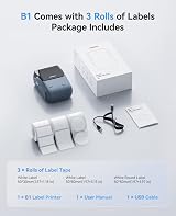 NIIMBOT B1 Label Maker 2 Inch Bluetooth Thermal Printer with 3 Rolls Labels view 9