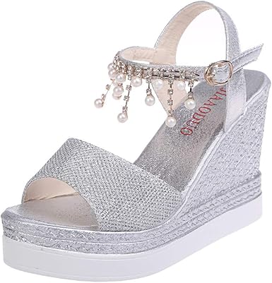girls silver wedges
