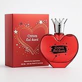 Women's Perfume, Heart-Shaped Bottle with Crown Cap, Rose Orange Vanilla Fragrance, Luxurious Long-Lasting Perfume (Eau De Toilette) for Women, 100ml / 3.4 fl.oz