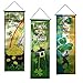 3 Pack Happy St Patrick's Day Decorations Green Irish Shamrock Hanging Wall Banner Flag Home Party Accessories by Gift Boutique