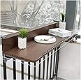 Balcony Hanging Table Folding Balcony table Wall-Mounted Folding Table With Adjustable Height Balcony Railing Hanging Table Floating Shelves Modern Family Bar Floating Table For Railings Patio, Garden