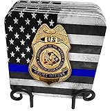 Thin Blue Line American Flag Indian Affairs Officer