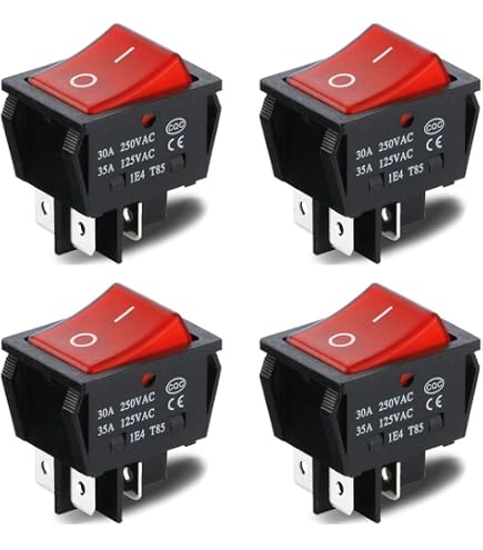 Silver Contact Copper Pin Switch 50pcs KCD4 Rocker Switches ...