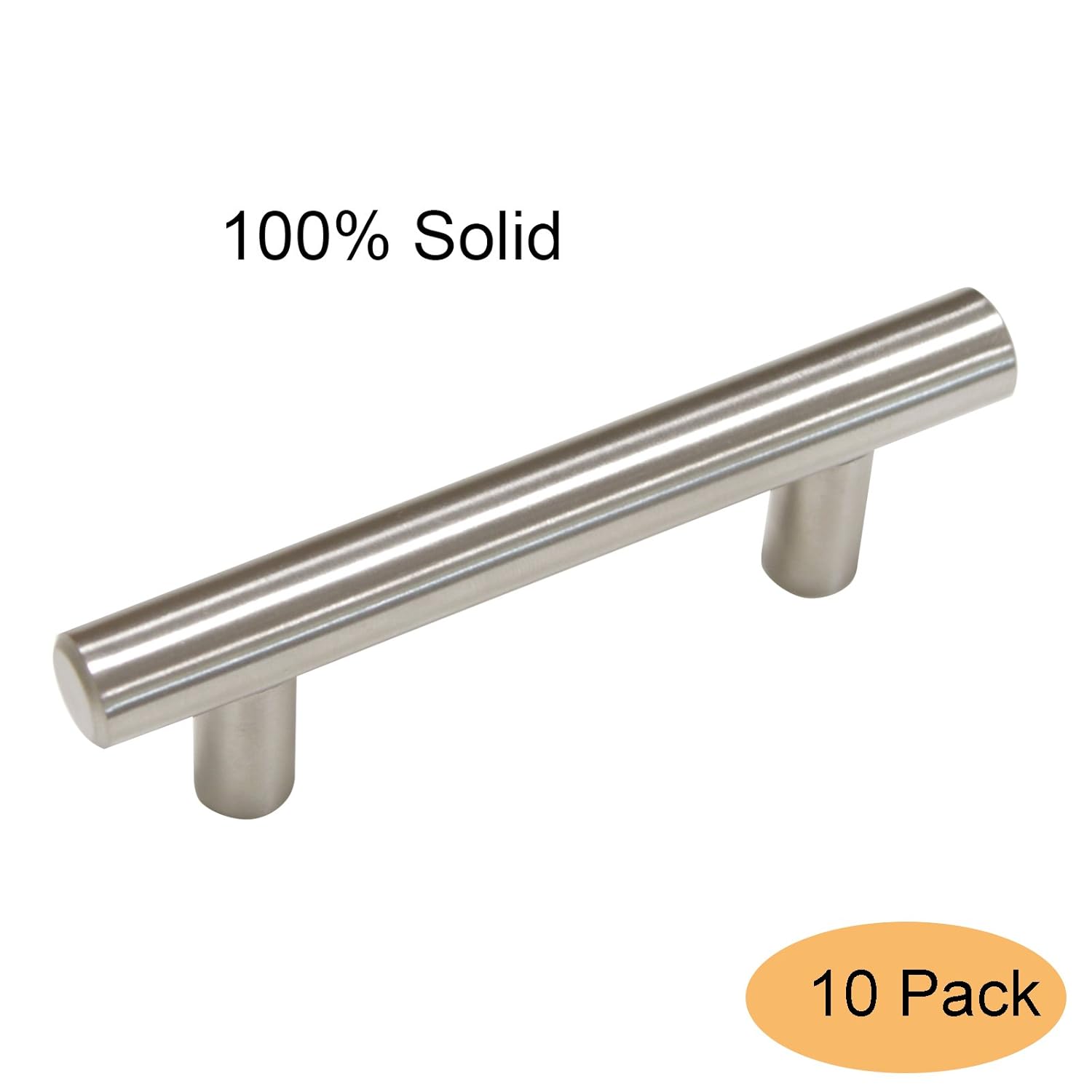 Best Satin Nickel Cabinet Hardware Euro Style Bar Handle Pull – 10′