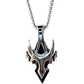 Leprato Norse Viking Talisman Necklace Nordic Rune Amulet Pendant Viking Jewelry Gift for Men Women