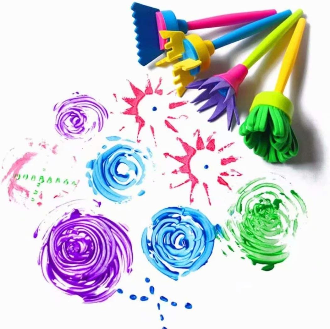 Paint sponges for Kids,4pcs of Fun Paint Brushes for Toddlers
