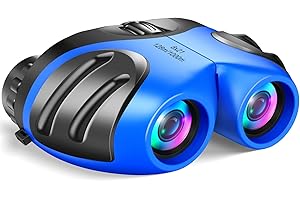 (Blue) - LET'S GO Binocular for Kids, Compact High Resolution Shockproof 8X Bird Watching Toys Perfect for Outdoor Hiking Gam