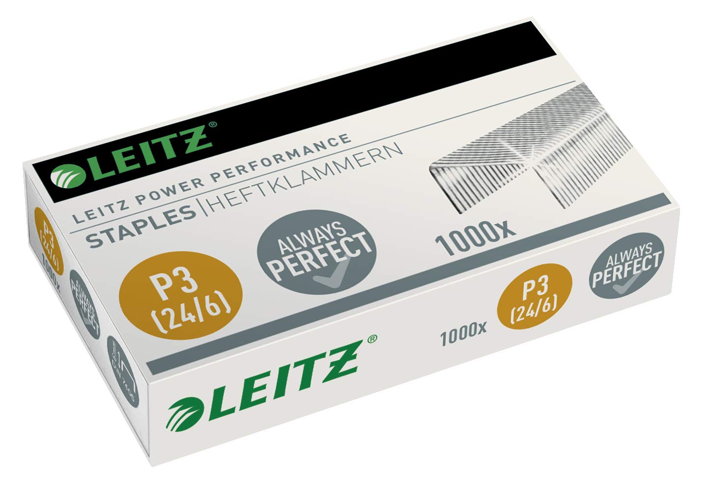 Leitz 55700000 Staples (24/6 mm) Galvanised (Pack of 15000)