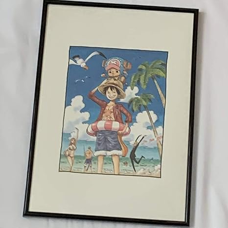 Amazon One Piece ワンピース 複製原画 ルフィ チョッパー 額装品 少年ジャンプ 検ポスター 原画 アニメグッズ アニメ 萌えグッズ 通販