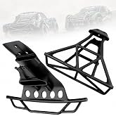 Front &amp; Rear Black Bumper with Mount Compatible with Traxxas Slash 4x4 1/10 | Replaces #6835 #6836, Heavy-Duty Impact-Resistant Upgrade Replacement Part, Include Screws, Easy Installation