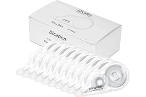 Dicatlon Quick Dry Whiteout Correction Tape Tear Resistant Liquid Paper Pen Shaped Applicator,Highly Suitable for Students,Office Workers,Home,Easy to Use Enhance Study,Work Efficiency,10pcs 1/5"X39Ft