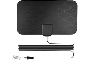 KANGYUE TV Antenna for Local Channels,Support 360° Reception 4k 1080P,Portable Antenna Indoor-Amplifier Signal Booster - 10ft Coaxial HDTV Cable, Digital Antenna for Smart TV Indoor