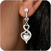 fersltily Clip On Earrings Sliver Dangle Earrings for Women Trendy Hanging Drop Earing Hypoallergenic Clip On Earring Birthday Gifts for Women Jewelry