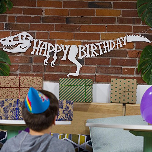 4 Dinosaur+Happy+Birthday+Banner+Pre+assembled