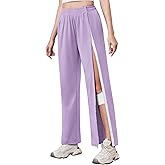 Deyeek Tear Away Pants for Women Side Slit Snap Sweatpants Loose Fit Post Surgery Casual Adaptive Clothing with Pockets
