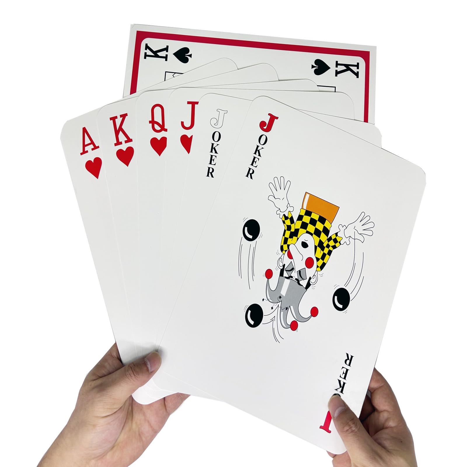 QkonkgnS 8x11 Inch Jumbo Playing Cards Large Deck of Cards Big Card Games for Families Oversized Casino Party Decorations Giant Professional Poker Cards (8"x11"(9 Times))