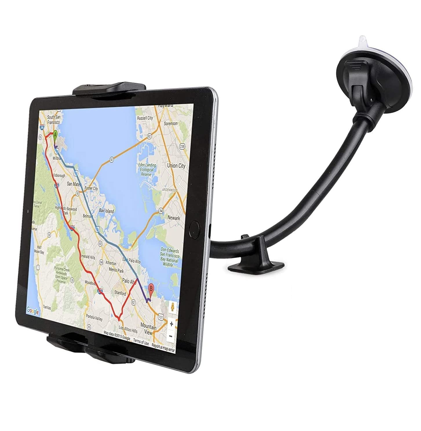 EEEKit Gooseneck Car Phone Holder, Strong Suction Tablet Holder for Car Dashboard Windshield, Adjustable Automobile Cradle for 4.7-11in Phones and Tablets