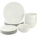 AmazonBasics 18-Piece Dinnerware Set, Service for 6