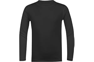 Runceptual 5T to Youth UPF 50+ Long Sleeve Rash Guard - Boys and Girls UV Protection Moisture Wicking Athletic T-Shirt