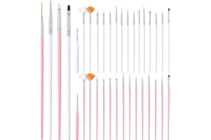 Wanmu 30 Pcs Cake Decorating Brushes, Food Safe Paint Brush Kit, Multiple Function Fondant Sugar Cookie Brushes DIY Tool Set 