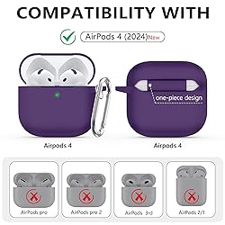 Ljusmicker for AirPods 4 Case Cover 2024 with