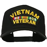 e4Hats.com Vietnam Veteran Military Patched Mesh Back Cap