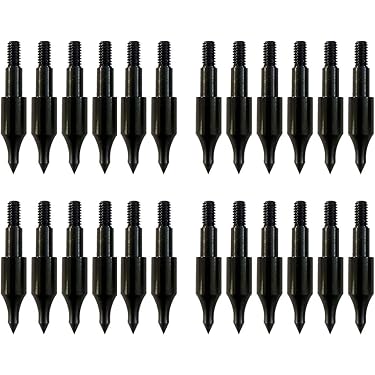 12 Pointes De Flèches 125 Grains Feuilles De Saule Noires - Chasse à L'arc - Neuves