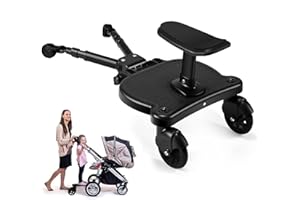 Universal Stroller Board with Detachable Seat,Stroller Board,Buggy Board Suitable for Most Brands of Strollers, Holds Childre