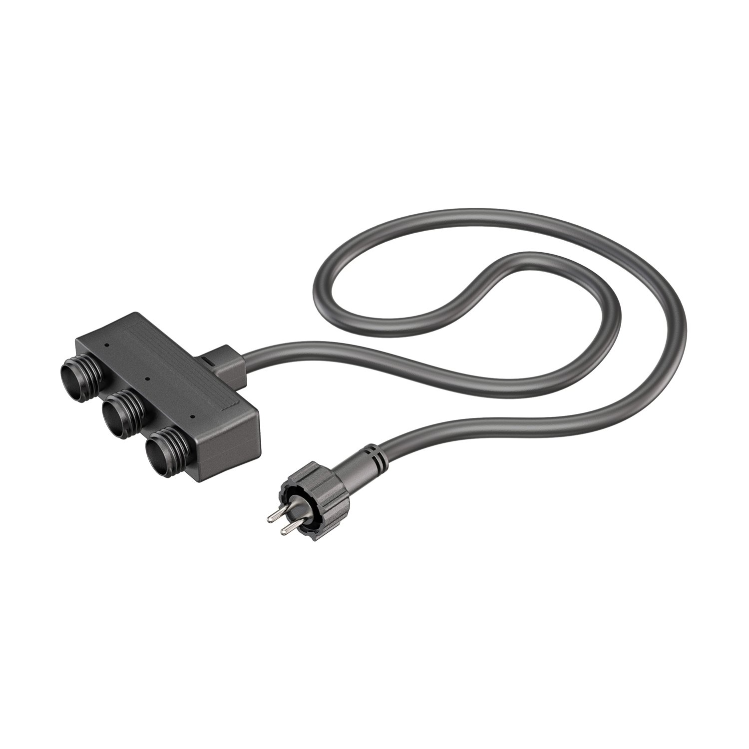 ledscom.de 3-Way Distributor for IP44 Plug-in System NEMO, 1m, Black