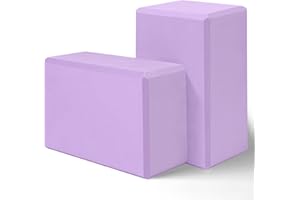 H.J. IMMBIR Yoga Block, Yoga Blocks 2 Pack, Sturdy Yoga Foam Blocks, High Density & Non Slip Dance Blocks for Stretching and Toning, Fitness Accessories for Stability & Balance