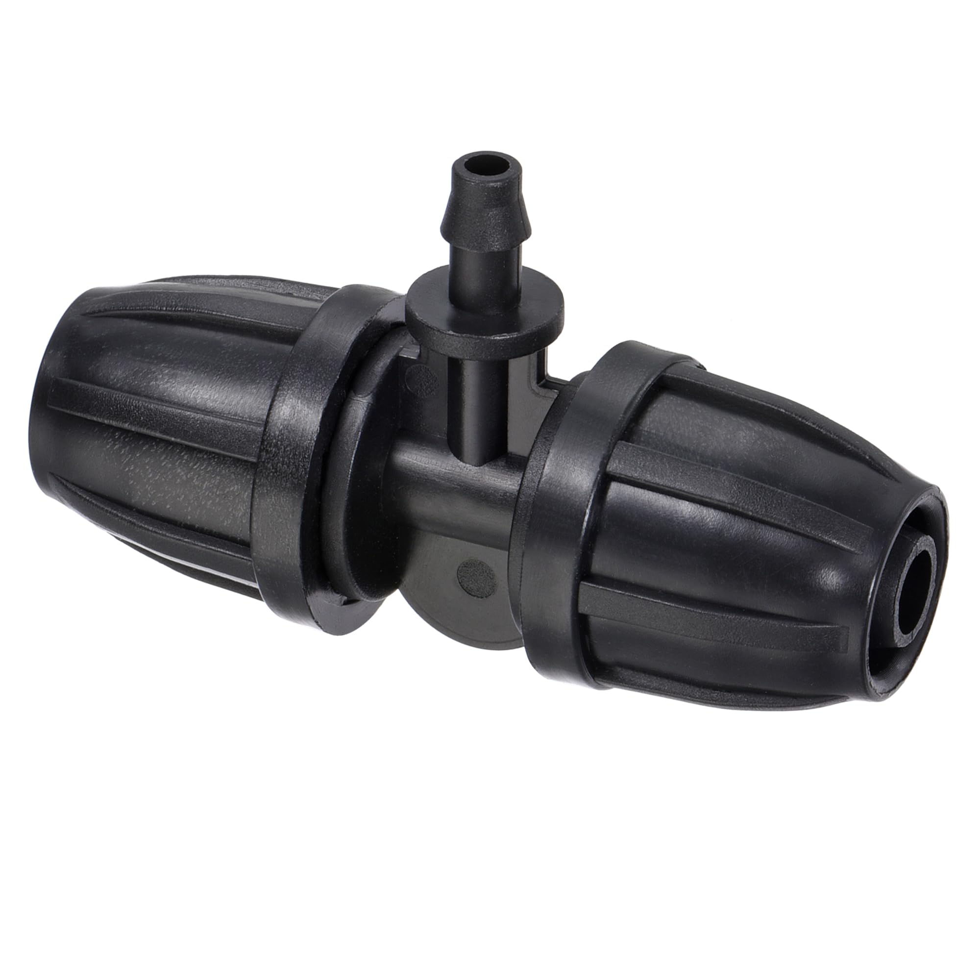 YOKIVE 20 Pcs Drip Irrigation Barbed Tee 3-Way Plastic Tubes | Great for Home Garden Drip Tapes System (Black, Fits 8mm to 4mm ID)