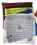 Songkran Nepalese Prayer Flags - 25 Extra Large Colorful Quality Flags - 30 Foot Long Strand