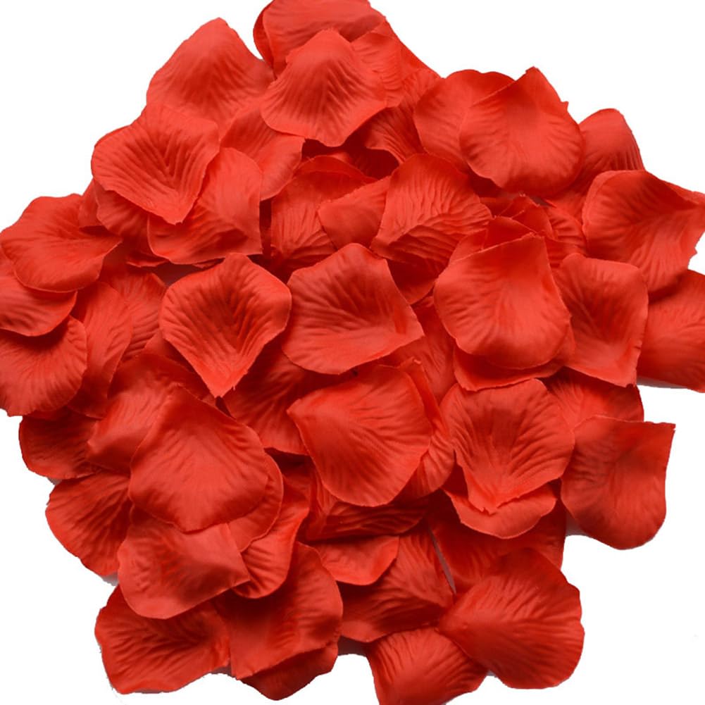 5,000 Red Flower Shower, Rose, Artificial Flowers, Proposal Decoration, Wedding, After-party, Birthday, Celebration, Christmas Party Decoration, Cherry Blossom Snowstorm, Photo Shower, Popular (Red)