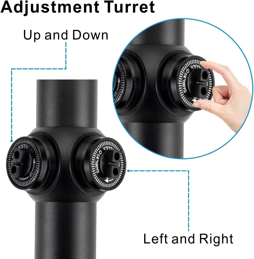 OMMO 3-9X40 Rifle Scope, Red Green Illuminated Optical Mil-Dot Riflescope for Hunting, with Flip-Open Covers : Sports & Outdoors