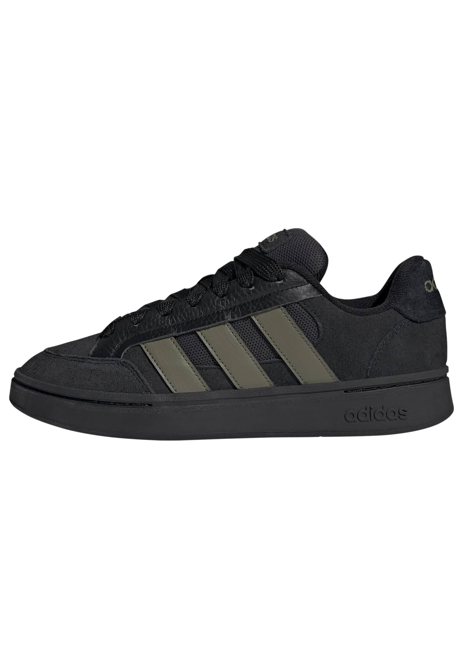adidas Men's Grand Court Alpha, Black/Olive Strata/Black, 5 Image