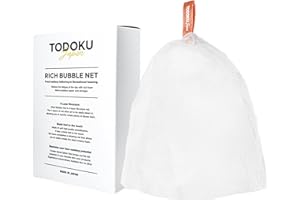 TODOKU Japan Rich Bubble Face Wash Soap Net, 4 Layer Mesh, Marshmallow Whip Maker (PINK)