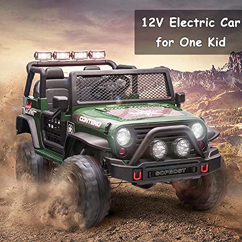 12V Electric Ride-On Truck For Kids 4-8 Years – Remote Control, LED Lights, Spring Suspension & Music