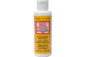 MOD PODGE Matte Sealer, Glue & Finish: All-in-One Craft Solution- Quick Dry, Easy Clean, for Wood, Paper, Fabric & More. Non-Toxic - Craft with Confidence, Made in USA, 4 oz., Pack of 1
