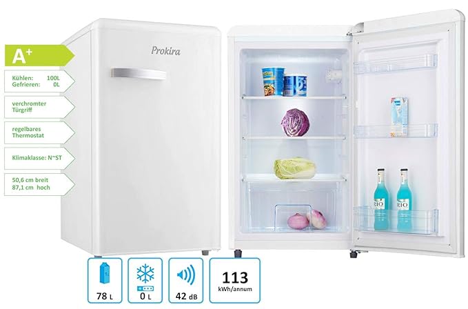 ProKIRA PR105 WE - Nevera portátil (88 cm, A+, 101 litros), diseño ...