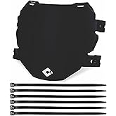 MxNumbers- ODI Signature Downhill Number Plate and Zipties Bundle, Electric Bike and Mountain Bike Plate