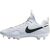 Nike Huarache 9 Varsity LAX SE Lacrosse Cleats (FZ3620-001, Football Grey/White/Luminous Green/Black) Size 3.5